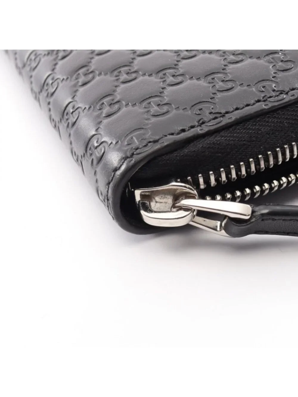 Gucci Round Wallet Micro Guccissima Black Leather - Picture 8 of 9